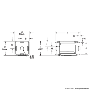 14011 - 10 & 25 Series 2 Hole - Pivot Joint - 0