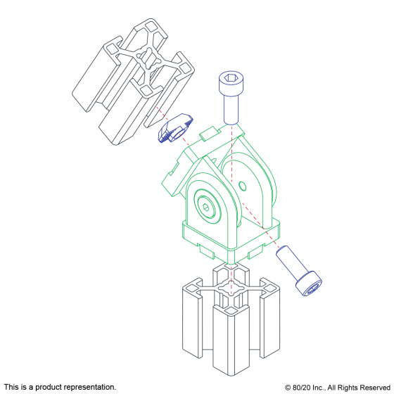 14011 - 10 & 25 Series 2 Hole - Pivot Joint