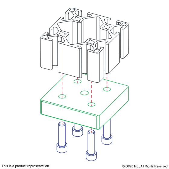 14037 - 30 Series, M10 Center Tap Base Plate
