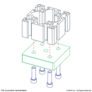 14037 - 30 Series, M10 Center Tap Base Plate-3