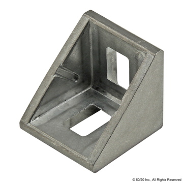 14059 - 10, 20, & 25 Series 2 Hole - 18mm Slotted Inside Corner Bracket with Dual Support