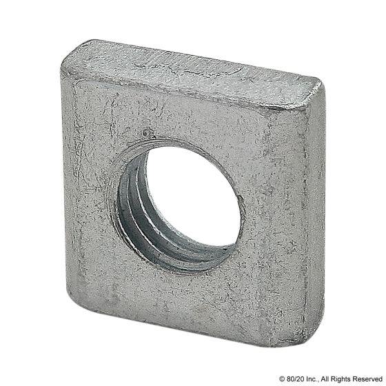 14122 - Threaded Plate  9 X 9 X 3 M5 Clear Zinc