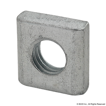 14122 - Threaded Plate  9 X 9 X 3 M5 Clear Zinc