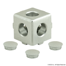 14135 - 10 & 25 Series 3 Way - Light Squared Corner Connector-1