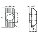 14164 - 10 & 25 Series M4 Standard Drop-in T-Nut-2