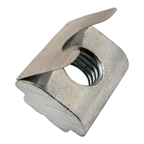 13063 -  M8 Short Self-Aligning Roll-in T-Nut with Spring Leaf