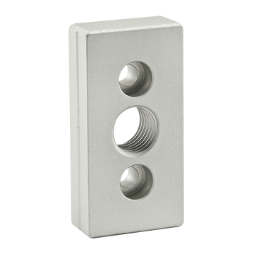 40-2365 -  40 Series 3 Hole - Center Tap Base Plate - 40mm x 80mm with M20 Tap