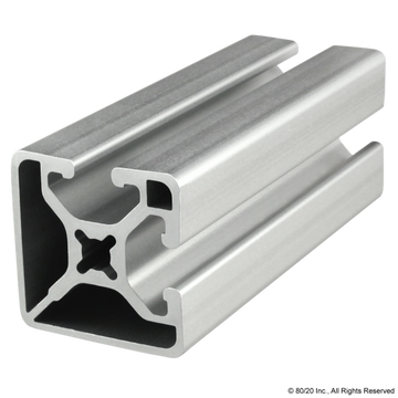1502-LS - 1.5” X 1.5" Lite Smooth Surface T-Slotted Profile - Two Adjacent Open T-Slots