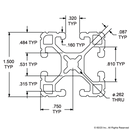 1515-UL - 1.50” X 1.50” Ultra-Lite T-Slotted Profile-2