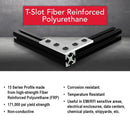 1515FRP-BLACK-120 - 1.5" X 1.5" T-SLOTTED PROFILE, BLACK FRP, 120" BAR-5