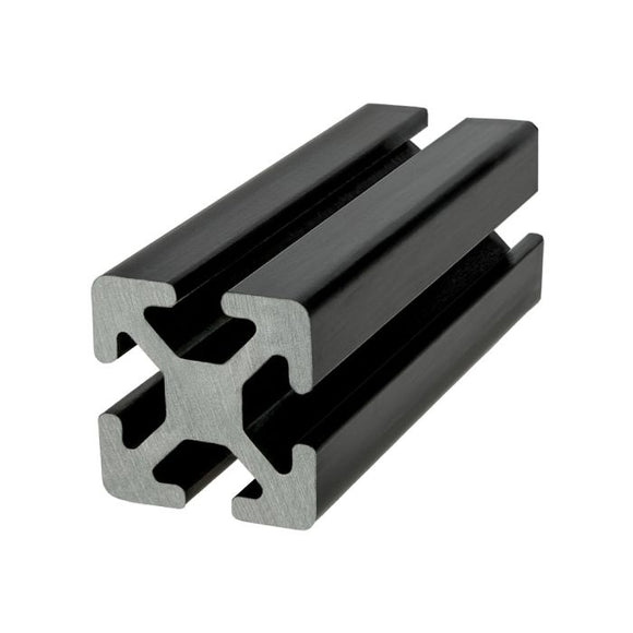 1515FRP-BLACK-120 - 1.5" X 1.5" T-SLOTTED PROFILE, BLACK FRP, 120" BAR