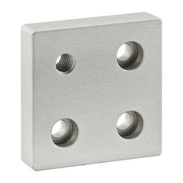 2136 -  10 Series 4 Hole - Offset Tap Base Plate: 2.00" x 2.00" with 5/16-18 Corner Tap