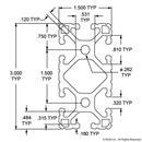 1530-Lite - 1.5” X 3” Lite T-Slotted Extrusion -  Six Open T-Slots-2