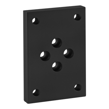 25-2419-BLACK -  25 Series Flange Mount Caster Base Plate
