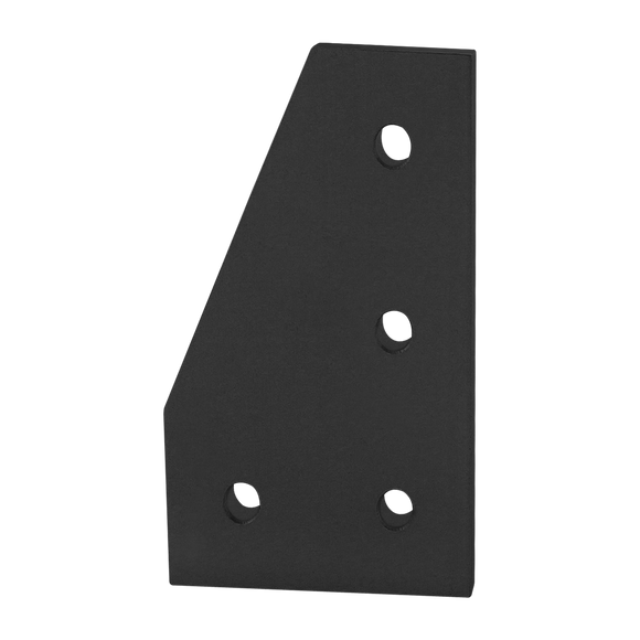 4350-BLACK -  15 Series &amp; Ready Tube 4 Hole - 90 Degree Angled Flat Plate