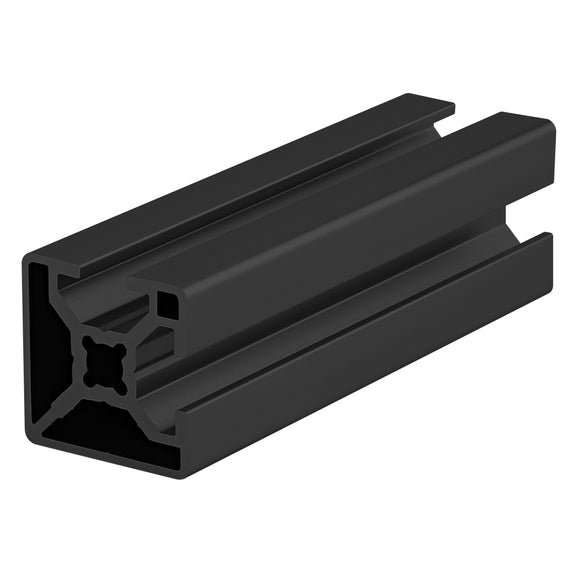 30-3002-6.05M-BLACK-FB -  30mm x 30mm BI-SLOT ADJACENT T-SLOTTEDEXT 6.05M BAR FULL BLACK