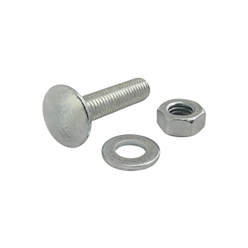 3883 -  Bolt Assembly: M8 x 35.00mm Bright Slide-In Flanged Economy T-Slot Stud with Washer and Hex Nut - Bright Zinc