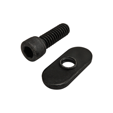 3304 -  Bolt Assembly: 1/4-20 x .750" Black SHCS and Slide-In Economy T-Nut - Centered Thread - Black Zinc