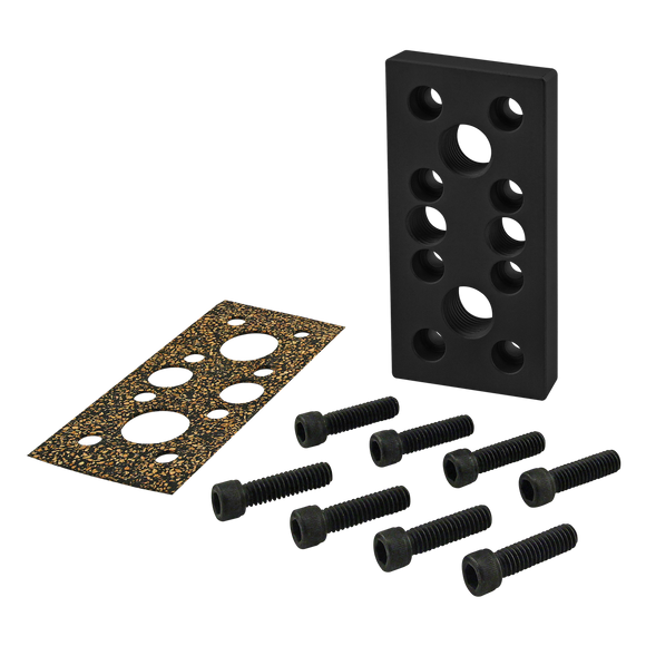 2449-BLACK -  10 Series 12-Hole Pressure Manifold Feed Plate