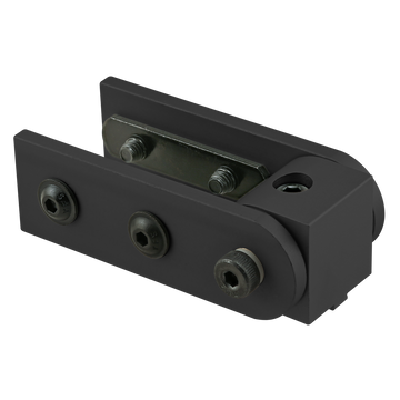 4428-BLACK -  15 Series Right Angle 0 Degree Dynamic Pivot Assembly with Dual Straight Arms