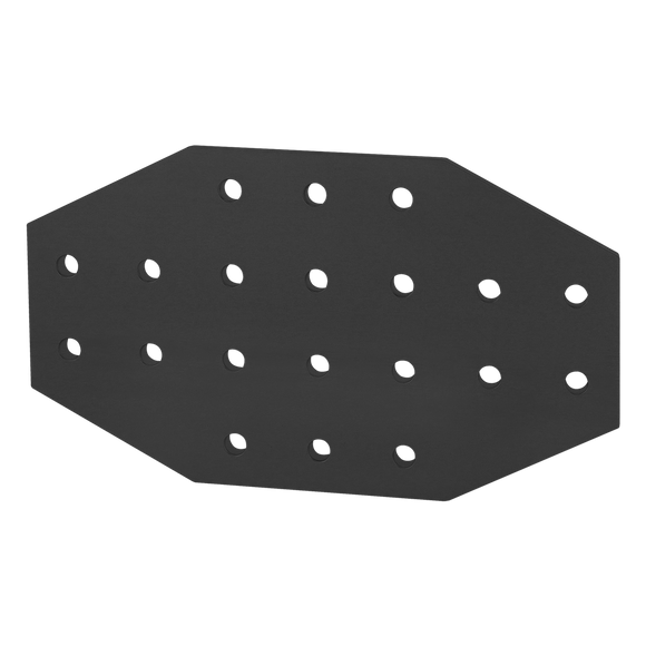 4023-BLACK -  10 Series 20 Hole - Cross Flat Plate