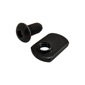 3365 -  Bolt Assembly: 5/16-18 x .625" Black BHSCS and Slide-In Economy T-Nut - Offset Thread - Black Zinc