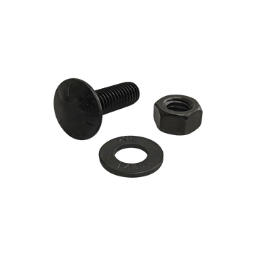3150 -  Bolt Assembly: 5/16-18 x 1.000" Black Slide-In Flanged Economy T-Slot Stud with Washer and Hex Nut - Black Zinc