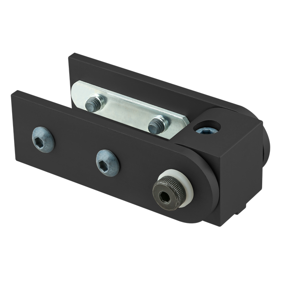 40-4428-BLACK -  40 Series Right Angle 0 Degree Dynamic Pivot Assembly with Dual Straight Arms