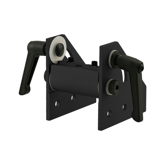 4124-BLACK -  10 Series 90 Degree Wide Double Pivot Bracket Assembly with "L" Handles