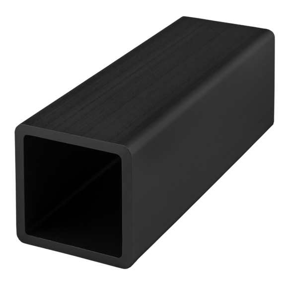 9700-150-BLACK-FB -  1.5" SQUARE TUBE NO HOLES 150" BAR FL BLK ANOD