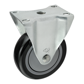 2335 -  Deluxe Flange Mount Rigid Caster: 4.00"