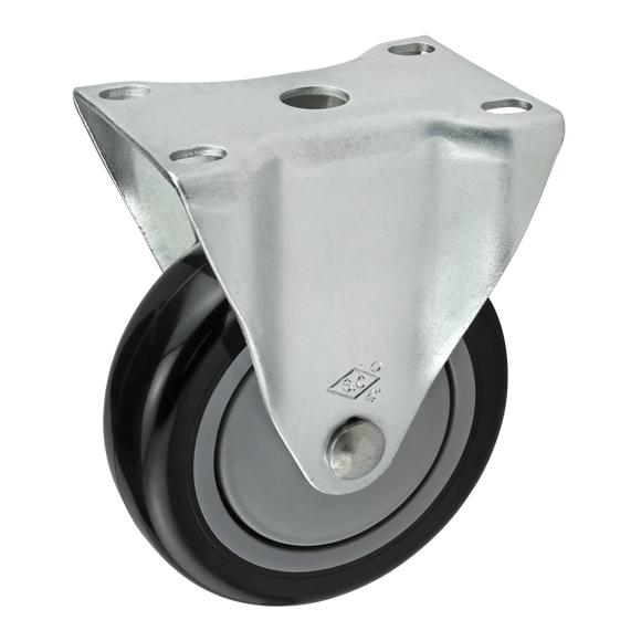 2335 -  Deluxe Flange Mount Rigid Caster: 4.00"
