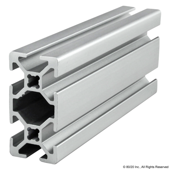 20-2040 - 20mm X 40mm T-Slotted Profile - Six Open T-Slots