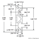 2012 - 2.00” X .50” T-Slotted Profile - Two Adjacent Open T-Slots-2