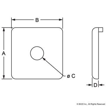 2015-PLAIN - End Cap for PN 1010 w/ Push-In Fastener - 0