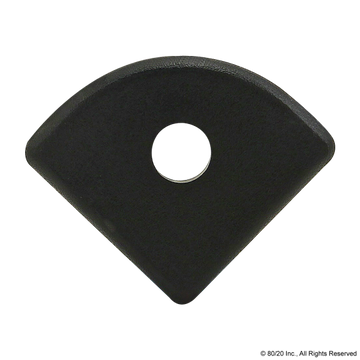2022-PLAIN - End Cap for PN 1012 Black w/ Push-Ins