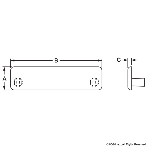 2036 - End Cap for 1575 with Molded Push-In Stem