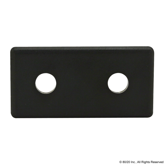 2045 - Plain 1530 / 1530-Lite End Cap Black With Push-Ins