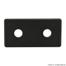 2045 - Plain 1530 / 1530-Lite End Cap Black With Push-Ins-1