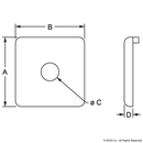 2046 - PLAIN - 1545 End Cap with Push-In Fastener-2