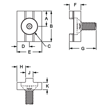 2067 - 10 Series Economy Sliding Door Glide - 0
