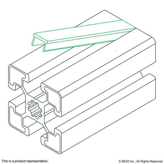 2821 - 10 & 25 Series Economy T-Slot Cover 72.5"