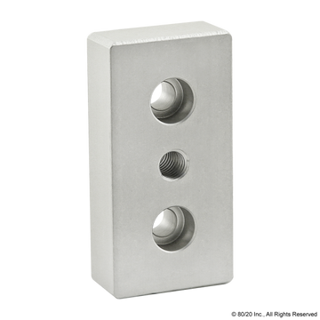 2130 - 15 Series 3 Hole - Center Tap Base Plate: 1.50” x 3.00” with 3/8-16 Tap
