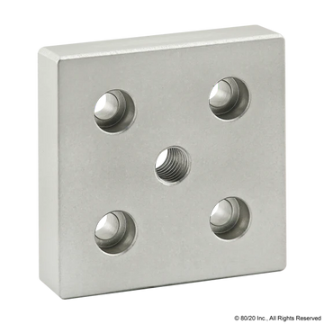 2140 - 15 Series 5 Hole - Center Tap Base Plate: 3.00" x 3.00" with 1/2-13 Tap
