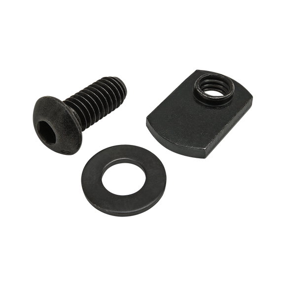 75-3834 -  Bolt Assembly: 5/16-18 x .750" Black BHSCS with Washer and Slide-In Economy T-Nut - Offset Thread - Black Zinc