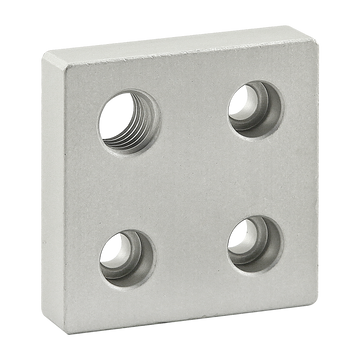 2363 -  10 Series 4 Hole - Offset Tap Base Plate: 2.00" x 2.00" with 1/2-13 Corner Tap