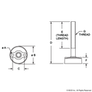 2182 - Large Base Glide: 1/2-13 x 3.000"-2