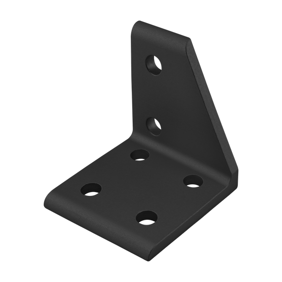 4122-BLACK -  10 Series 6 Hole - Left Aligned Inside Corner Bracket