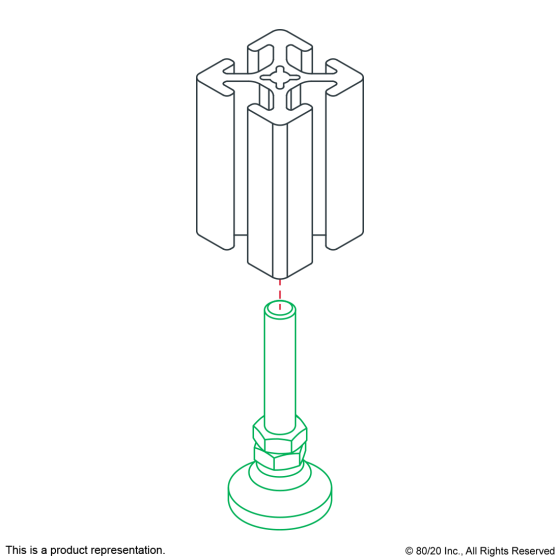 2192 - 1/4-20 Deluxe Leveling Foot
