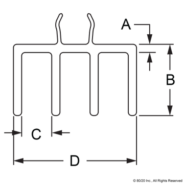 2210 - 15 Series Upper Door Slide Track - 0